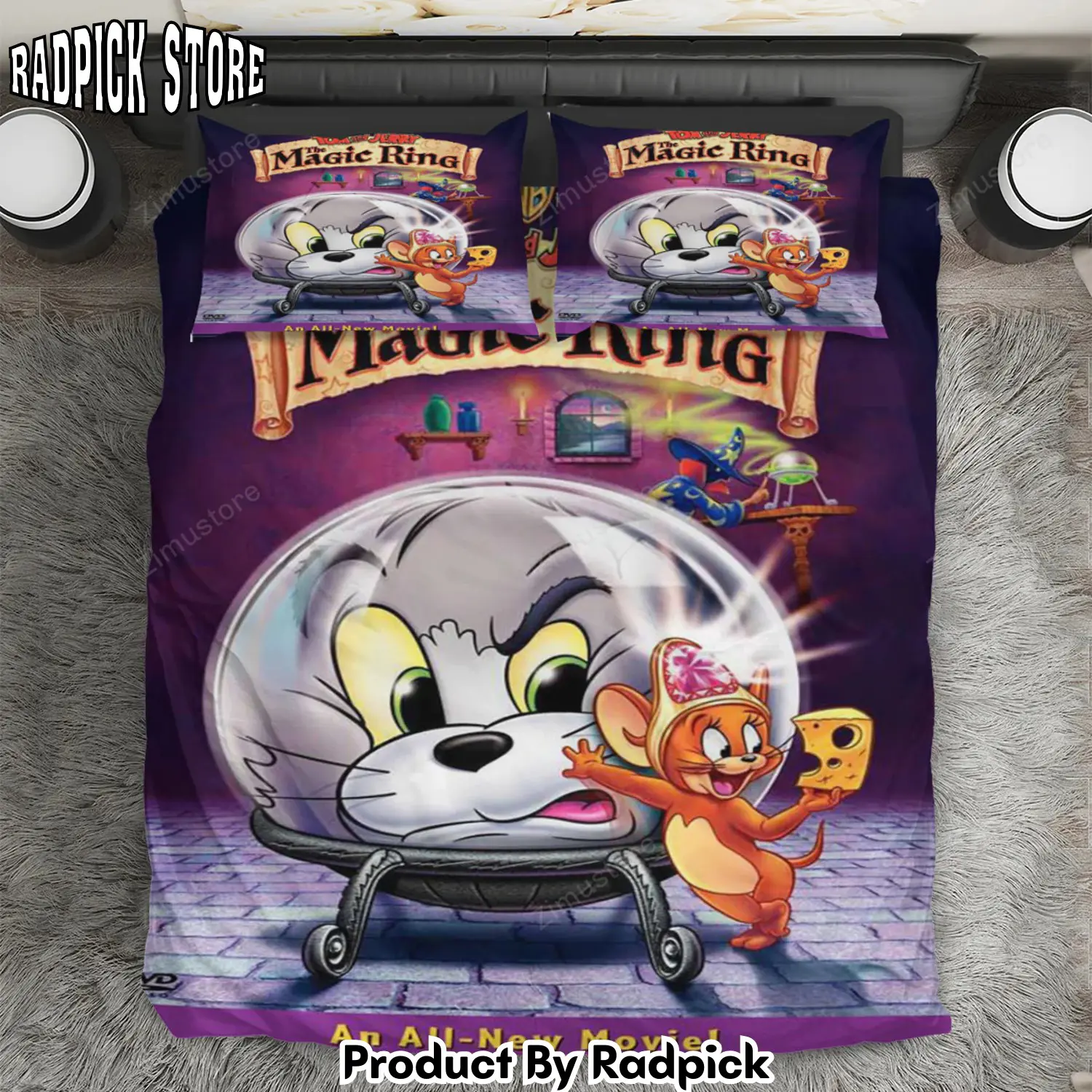 Radpick tom and jerry poster 10 3pcs 3pcs bedding set duvet cover and pillow cases gift for fan rp327705